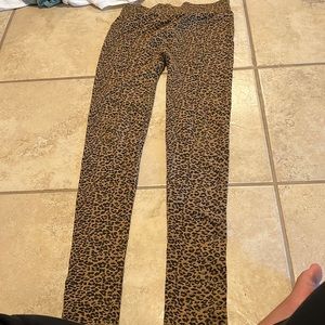 Girls cheetah print leggings cute casual leggings